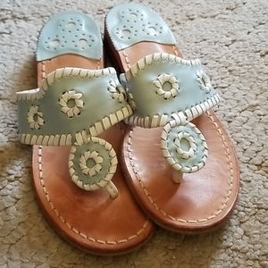 Jack Rogers Whipstitched Thong Sandals - 6